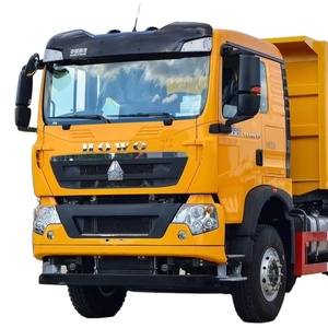 รถบรรทุก TX-6X4-Dump มือสองรถบรรทุกหนักดีเซลสีเหลืองทนทานต่อการใช้งานของจีน - Product Image 1