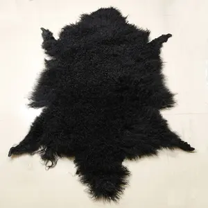 Pele De Ovelha Mongolian Encaracolado Longo Pele/Pele De Cordeiro Tibetano Pelt