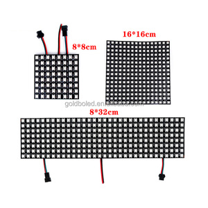 Tela inteligente conduzida endereçável flexível do módulo SMD 5050 RGB RGBIC do pixel do painel WS2812 WS2812B SK6812 endereçável 8*8 16*16 8*32 - Product Image 2