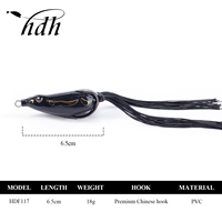 Leurre de pêche grenouille flottante souple personnalisé de fabrication chinoise 65mm/18g pour la pêche au poisson-serpent