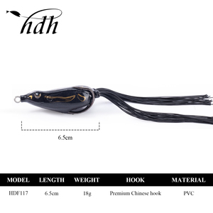 Cebo artificial de rana flotante, cebos de pesca de rana suave, rana de señuelo de 65mm/18g para cabeza de serpiente - Product Image 2