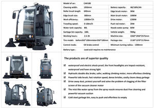 Barredoras de Piso de Gran Capacidad con Batería de 48V/100AH para Limpieza de Almacenes - Product Image 3