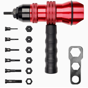 Pistolet à écrous électrique de qualité industrielle <span class=keywords><strong>LISCA</strong></span> L-HT2317 pour M3-M10 avec têtes de conversion en aluminium - Product Image 4