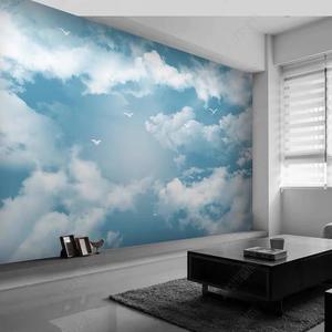 Papel Tapiz 3D 5D 8D Moderno Impermeable para Pared de <span class=keywords><strong>TV</strong></span>, Papel Tapiz para Sala de Estar con Diseño de Cielo Azul en Tonos Cálidos, Tela Decorativa para Pared de Hotel - Product Image 2