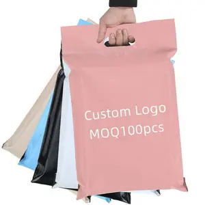 Sacs de courrier en plastique avec poignée, sac de colis de transport aérien de remerciement, sacs de courrier en plastique avec logo