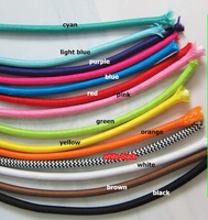 Câble Textile Rétro en Coton Tressé avec Conducteur en Cuivre, Isolation PVC, 220V, 2 ou 3 Conducteurs, 18 AWG, Modèle OEM NBT-516