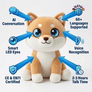 Cuteyeah Venta al por Mayor de Juguetes de Peluche de Perro Shiba Inu con IA, Novedad 2026, Centro de Aprendizaje Temprano, Juego Interactivo, Inteligente y Parlante - Product Image 5