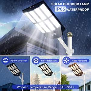 Luces Solares LED para Exteriores Todo en Uno de 7000K, Resistentes al Agua, con Sensor de Movimiento, para Jardín, Estacionamiento, Clasificación IP65 para Carreteras - Product Image 3