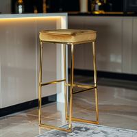 Tabouret de bar moderne de luxe réglable en acier inoxydable écologique, design ergonomique, base stable, mobilier de bar, chambre d'hôtel