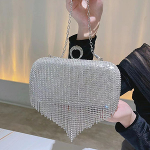 Women Luxury <b>Cute</b> Tassel Evening Clutch Bag Rhinestones Wedding Party <b>Purse</b> Handbag - Product Image 4