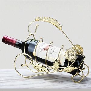 Elegante soporte para botella de vino en forma de corazón de oro rosa última llegada conjunto de barra de Metal al por mayor para fiesta - Product Image 4