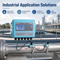 Débitmètre à ultrasons haute précision RS485 4-20mA, débitmètre numérique pour liquides, pour le traitement de l'eau industrielle