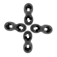 Conector Doble Flexible de ABS Sólido, Bloques de Construcción MOC Multicolores en Oferta, Repuestos para Ingeniería STEM No.45590