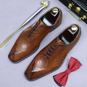 Zapatos Oxford Formales de Negocios para Hombre 2025, Nuevos con Punta Cuadrada, Suela Gruesa, Cuero Genuino, Aumentan la Altura, Antideslizantes y Antiolor - Product Image 2