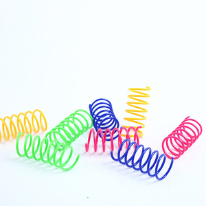ของเล่นแมวสปริงหลากสี 4 ชิ้น - ของเล่นแมวพลาสติกแบบม้วน สำหรับขายส่ง - Product Image 4