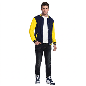 FINER THREADS Custom <b>Baseball</b> Letterman Varsity <b>Jacket</b> <b>for</b> <b>Men</b>-100% Cotton Knitted Fabric Embroidered Logo OEM Service Winter - Product Image 1