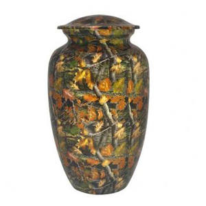 Urna Funeraria Clásica de Camuflaje para Cenizas, Urna de Aluminio de Camuflaje para Adultos, Urna Funeraria de 10.25 Pulgadas de Alto - Product Image 4