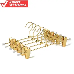 Duorable Gold Metal Single Clip Hanger For Pant