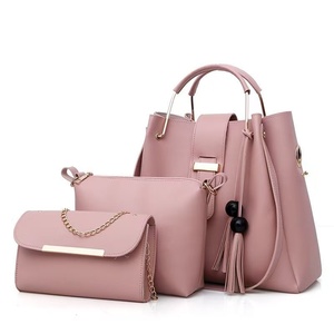 Wholesale <b>Large</b> Capacity 3pcs Handbag Set Ladies Crossbody Shoulder Bag <b>Purse</b> Fashion Designer Handbags for Women - Product Image 2