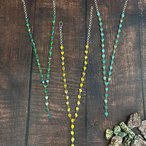 Collier artisanal en argent sterling avec pierres de dahlia miel, dahlia paon et turquoise Kingman, élégant bijou de mode pour femme - Product Image 1