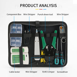 Set di strumenti manuali di rete per Computer RJ45/12/11 Lan Kit di strumenti di rete Crimper Stripper cavo strumento di prova per rete LAN - Product Image 2