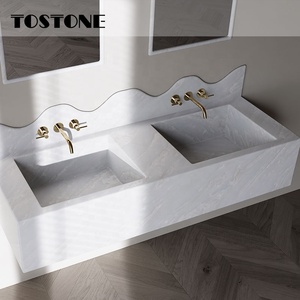 Tocador Doble <span class=keywords><strong>de</strong></span> Ónix Blanco Elegante Tostone, <span class=keywords><strong>Mueble</strong></span> Colgante <span class=keywords><strong>de</strong></span> Pared <span class=keywords><strong>para</strong></span> Baños <span class=keywords><strong>de</strong></span> Hoteles, Apartamentos y Villas, Decoración <span class=keywords><strong>de</strong></span> Interiores - Product Image 3