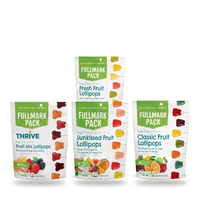 Op maat bedrukte suikervrije fruitlollipop snoepstand-up pouch voor snackverpakkingen