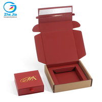 Boîtes en papier kraft personnalisées avec fermeture éclair pour bijoux, coffret cadeau, ensemble de soins de la peau, emballage de luxe, boîte à lettres détachable, vêtements
