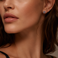 Boucles d'oreilles clous minimalistes Mylove personnalisées en argent sterling 925 plaqué rhodium avec zircon CZ trèfle à quatre feuilles, vente en gros