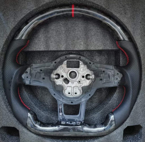 Volant en fibre de carbone avec extension LED pour Volkswagen <span class=keywords><strong>Golf</strong></span> 7 Mk7 Passat B8 Tiguan Jetta Mk6 Mk8 <span class=keywords><strong>T</strong></span>-<span class=keywords><strong>ROC</strong></span> <span class=keywords><strong>T</strong></span>-Cross - Product Image 4