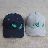 Casquettes décontractées de haute qualité en gros, personnalisées avec logo brodé en 3D, 6 panneaux, style streetwear, effet vieilli, en coton non structuré, type Dad Hat