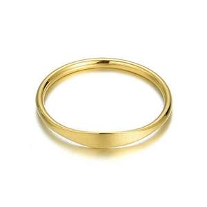 <span class=keywords><strong>2022</strong></span> nuovissimo anello con barra d'identità in acciaio inossidabile da donna Yiwu Aceon personalizzato con fascia minima filo rosa oro martellato - Product Image 4