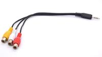 OME Usine 3.5mm audio jack mâle à 3 RCA Femelle Jack Adaptateur Splitter Audio Câble pour AV TV