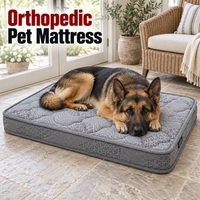 Matelas orthopédique pour chien OEM avec options de couleur de housse et d'étiquette personnalisées pour les animaleries et les distributeurs