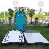 Équipement de sauvetage maritime professionnel Herrwell, planche de sauvetage gonflable portable pour jet-ski avec teck pour sauveteur