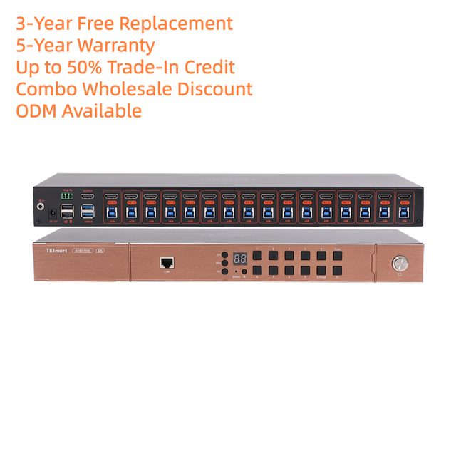 KVM Switch Console 16 Port ODM HDMI Rack Mounted Support 8K 60Hz IP & RS232 Control for Server Operations Personnel