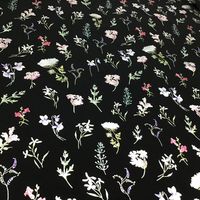 Nouveauté haute torsion fil or timbre fleur motif tissé point Imitation lin mousseline de soie tissu pour dame robes Style populaire 75D