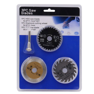 Lot de 3 mini-lames de scie circulaire HSS pour métal, plastique, céramique, bois – Disque de coupe électrique pour outil rotatif – Lame de scie à bois TCT - Product Image 6