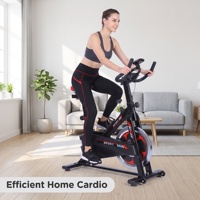 Vélo de spinning professionnel pour entraînement cardio en salle de sport, avec entraînement par courroie à volant d'inertie pour un fonctionnement fluide