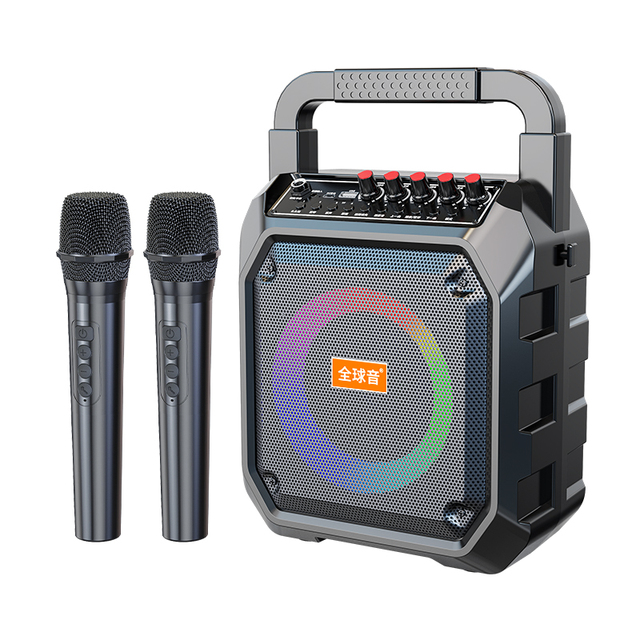 All-in-One Android Karaoke Machine for Adults & Kids for Speaker with Two Wireless Microphones 8" PA System