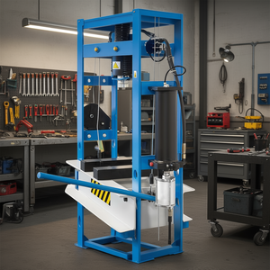 Presse hydraulique manuelle et pneumatique Fervi, capacité 10 tonnes, usage industriel en atelier - Product Image 3