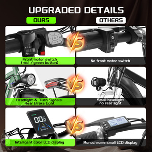 Bicicleta Eléctrica de Montaña con Doble <span class=keywords><strong>Motor</strong></span> de 26 Pulgadas, 48v25AH, Neumáticos Anchos, para Adultos, Disponible en Nuestro Almacén de EE. UU. - Product Image 4
