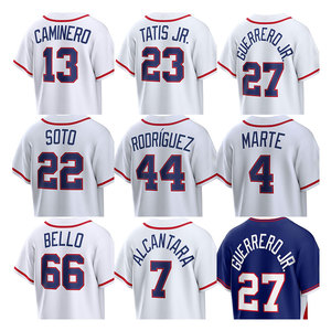 Camiseta de la Serie Mundial de Béisbol 2026, Edición Local, Bordada, de los Dominicanos, Todos los Jugadores: 22 <span class=keywords><strong>Soto</strong></span>, 27 Guerrero Jr., 23 Tatis Jr. Ropa Personalizada - Product Image 4