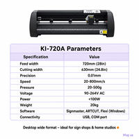 Plotter de Corte de Vinilo de Escritorio KI-720A con Motor Paso a Paso y Signmaster para la Creación de Calcomanías y Letreros de Transferencia Térmica