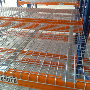Jala kawat Decking disesuaikan sistem rak gudang industri gaya menyala dukungan saluran saluran dilipat palet Racking kawat kargo - Product Image 1