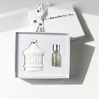 Diffuseur d'huiles essentielles en plâtre céramique parfumé, fleur en porcelaine, pour la maison, voiture et armoire, désodorisant suspendu