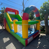 Toboggans aquatiques gonflables personnalisés et colorés de qualité commerciale avec souffleur pour enfants