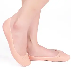 Chaussette en gel de silicone pour protection des pieds, soulagement de la douleur, prévention des crevasses, hydratation et élimination des peaux mortes, avec trou, outil de soin des pieds - Product Image 1