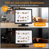 Moniteur tactile POS OEM 19 pouces 4:3, écran LCD 1280x1024, écran capacitif, USB, robuste