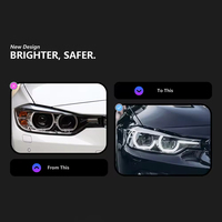 Conjunto de Faros LED para BMW Serie 3 F30 2013-2018, Ojos de Ángel de Doble Color, Luces DRL e Intermitentes